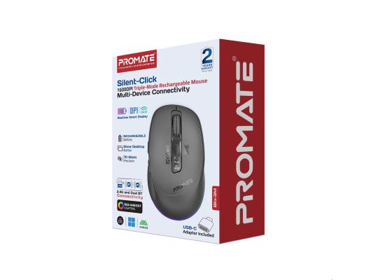 Peomate Blix-3M Silent-Click 1600DPI Triple-Mode Rechargeable Mouse w/ Multi-Device Connectivity