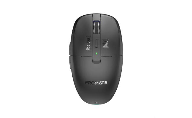 Promate Flixi Dual Mode Wireless Mouse with Rechargeable Battery BT & 2.4GHz Connectivity