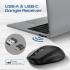 Promate Flixi Dual Mode Wireless Mouse with Rechargeable Battery BT & 2.4GHz Connectivity