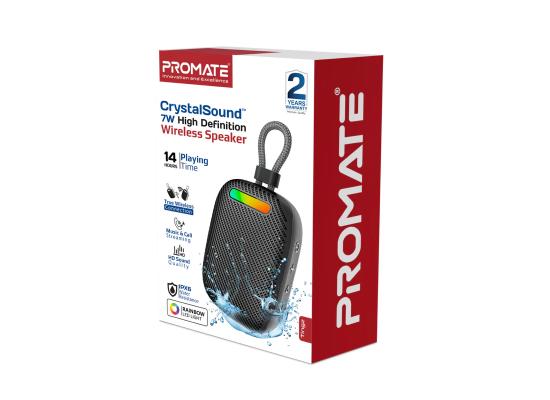 Promate Tingz CrystalSound™ 7W High-Definition Wireless Speaker - Black 