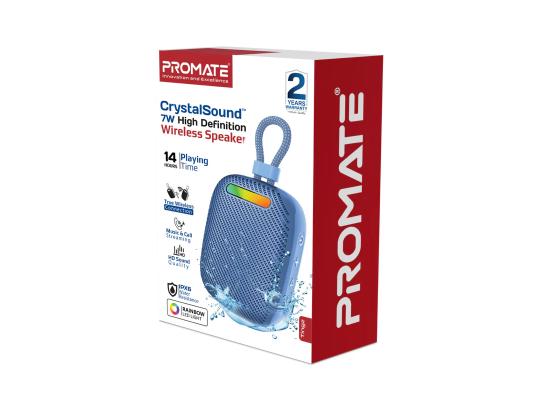 Promate Tingz CrystalSound™ 7W High-Definition Wireless Speaker - Blue