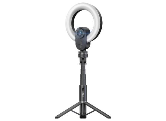 Promate VistaCam 2K Ultra-HD Webcam with Built-in Mic & Ring Light and detachable Tripod