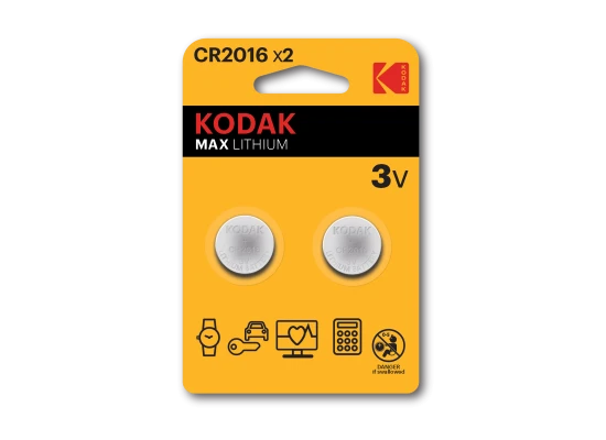 Kodak Lithium Button Cell Batteries 2016 Pack Of 2