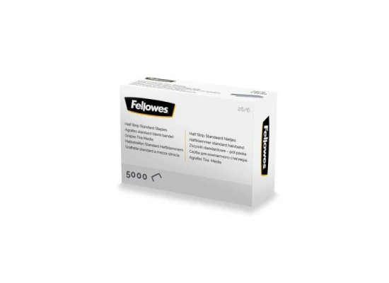 Fellowes 26/6 Half Strip Staples (Pack 5000)
