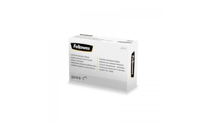 Fellowes 26/6 Half Strip Staples (Pack 5000)