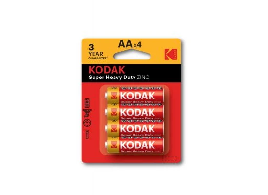 Kodak AA Zinc Extra Heavy Duty Batteries Pack Of 4