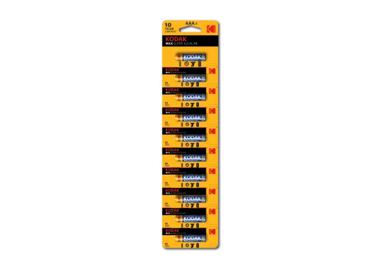 Kodak Max Alkaline AAA Batteries Pack Of 10