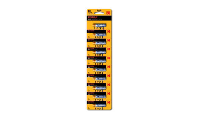 Kodak Max Alkaline AAA Batteries Pack Of 10