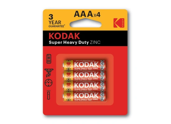 Kodak AAA Zinc Extra Heavy Duty Batteries Pack Of 4