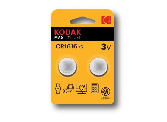 Kodak Lithium Button Cell Batteries 1616 Pack Of 2