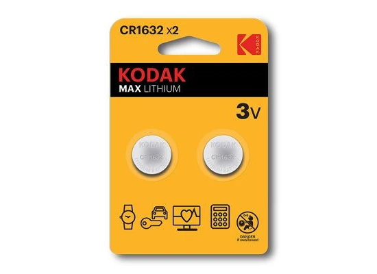 Kodak Lithium Button Cell Batteries 1632 Pack Of 2