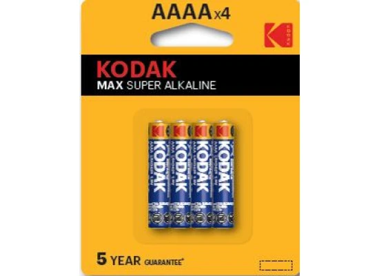 Kodak Max Alkaline AAAA Batteries Pack Of 4