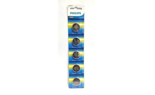 Philips Lithium Cell Button Batteries CR2430 - Pack of 5