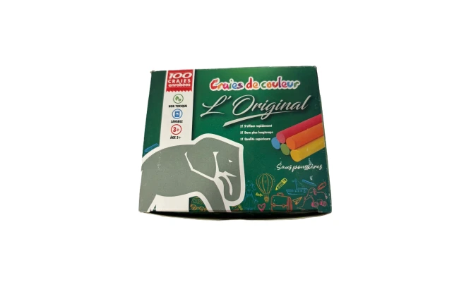 Colored Chalk pack of 100,  5 Colors