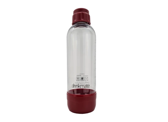DrinkMate PET Bottles 1L Red, Twin Pack (2)