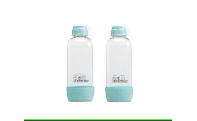 DrinkMate PET Bottles 1L Arctic Blue, Twin Pack (2)