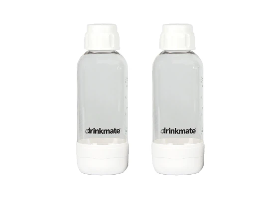 DrinkMate PET Bottles 1L White, Twin Pack (2)