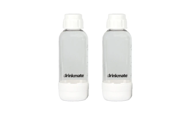 DrinkMate PET Bottles 1L White, Twin Pack (2)
