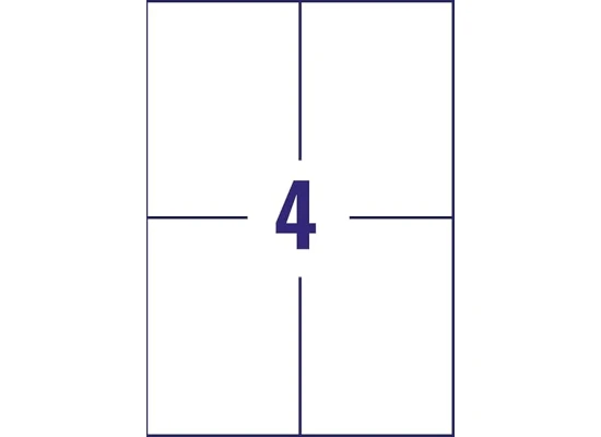 Riklabel Sticky Label A4, 4 Pieces