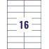 Riklabel Sticky Label A4, 16 Pieces