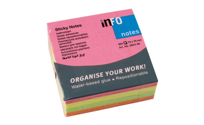 Info Sticky Notes colored 3*3  320 Sheets