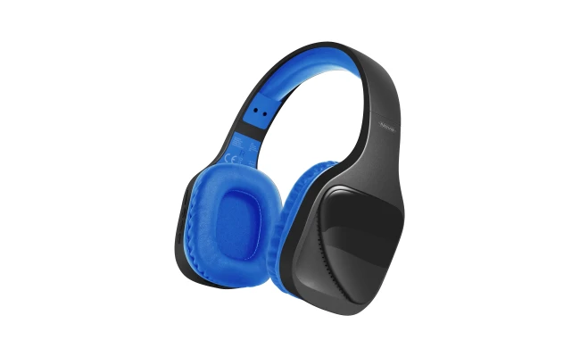 Promate Nova Bluetooth Headphones, On-Ear Wireless Noise Isolation Headset, Blue color