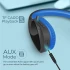 Promate Nova Bluetooth Headphones, On-Ear Wireless Noise Isolation Headset, Blue color