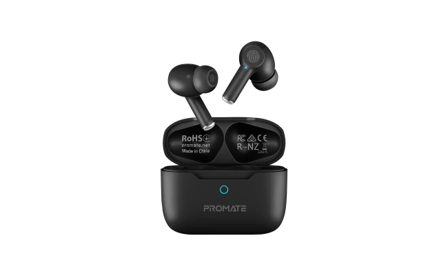 Promate ProPods True Wireless Earphones, in-Ear Active Noise Cancelling with Intelligent Touch