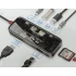 Promate TransHub-Mini 8-in-1 Transparent Ultra-Fast Multi-Port USB-C Hub with 100W PD