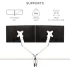 Fellowes Platinum Series Adjustable Dual Monitor Arm - White