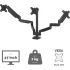 Fellowes Platinum Series Adjustable Triple Monitor Arm
