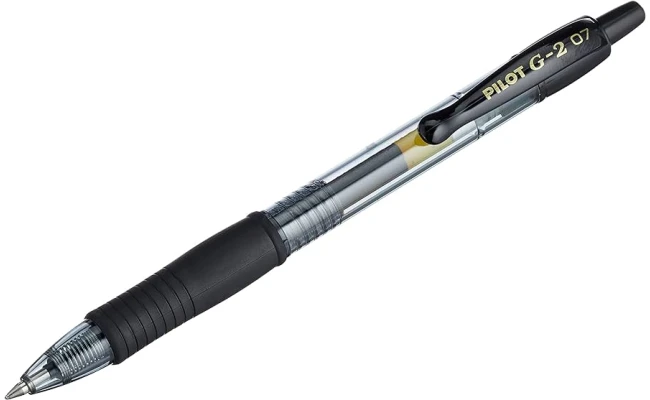 Pilot G-2 Gel Ink Rollerball pen 07 Tip, Black
