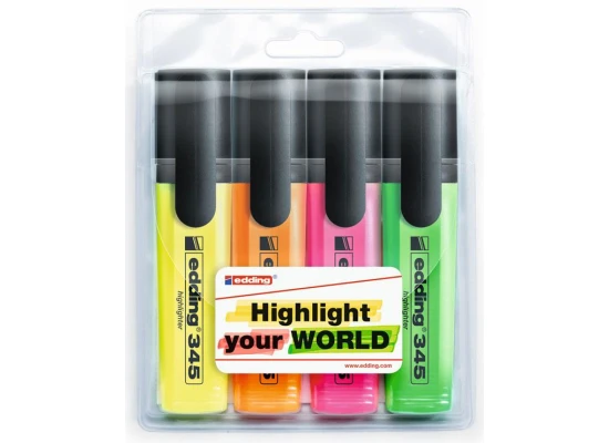 Edding 345 Highlighter Set Of 4 Colors