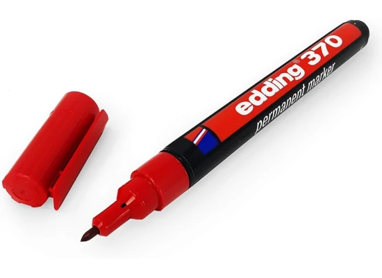 Edding 370 Permanent Marker - For Fine Marking Red