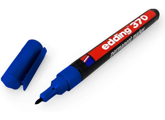 Edding 370 Permanent Marker - For Fine Marking Blue