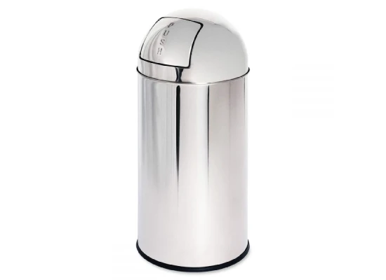 Stainless Steele Waste Bin Push Can 40L